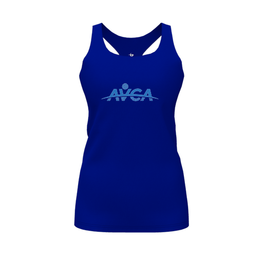 [CUS-DFW-RCBK-PER-RYL-FYS-LOGO1] Racerback Tank Top (Female Youth S, Royal, Logo 1)
